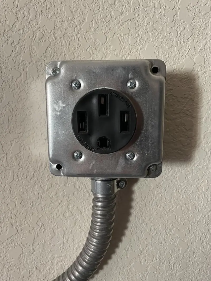 NEMA 14-50 outlet installed for Electrical Panel Upgrade in Eureka